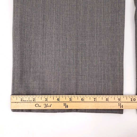Jos A Bank Mens 44L Gray Pinstripe Wool Cashmere 2 Piece Suit Pleated Pant 36x30 - Picture 16 of 16